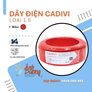 Dây điện CADIVI loại 1.5 màu đỏ
