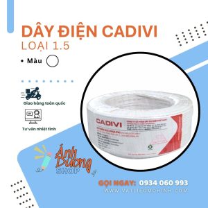 Dây điện CADIVI loại 1.5 màu trắng