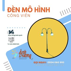Đèn công viên mô hình 2 bóng 1/150