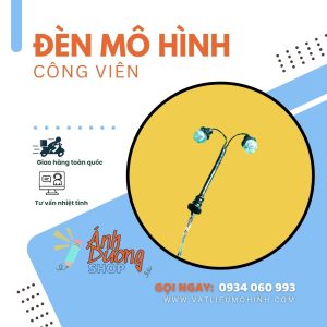 Đèn công viên mô hình 2 bóng 1/250