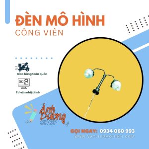 Đèn công viên mô hình 2 bóng 1/500