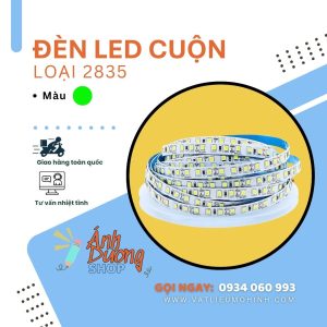 Đèn LED cuộn loại 2835 màu xanh lá