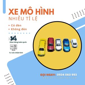 Xe hơi mô hình 1/100 có đèn