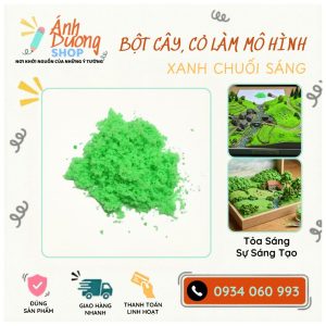 Bột cây mô hình màu xanh chuối sáng làm đồng cỏ và rừng cây sa bàn Ánh Dương Shop.