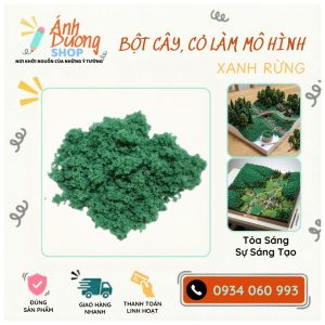 Bột cây mô hình màu xanh rừng Forest Green làm tán cây đại thụ sa bàn Ánh Dương Shop.